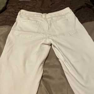 White lace.design ankle jeans